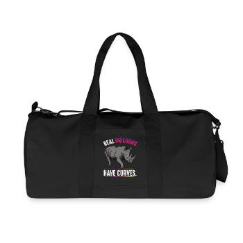 Les licornes réelles ont des courbes - Sac de sport en toile recyclée Stanley/Stella - noir - Devant