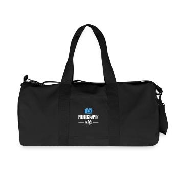 Photography is life - photographer - take pictures - Recycled Canvas Sports Bag by Stanley/Stella - black - Front