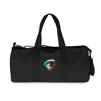 Surfeurs surfeurs surfeurs - Sac de sport en toile recyclée Stanley/Stella - noir - Devant