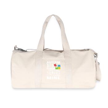 Sensibilisation à l'autisme Papa autisme - Sac de sport en toile recyclée Stanley/Stella - blanc naturel - Devant