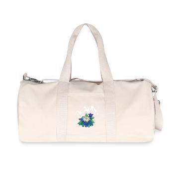 Mountains Mountains Tirol Edelweiss Gentian Nature Hiking - Recycled Canvas Sports Bag by Stanley/Stella - natural - Front