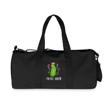 Pickle Queen – Königliche Gurke - Recycelte Canvas-Sporttasche von Stanley/Stella - Schwarz - Vorne