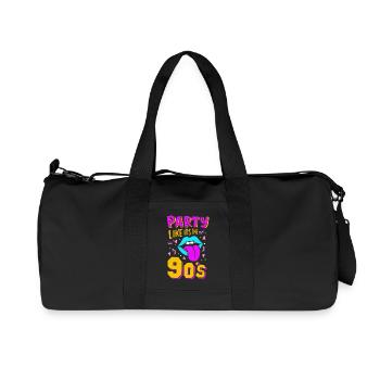Fête des années 90 - Sac de sport en toile recyclée Stanley/Stella - noir - Devant