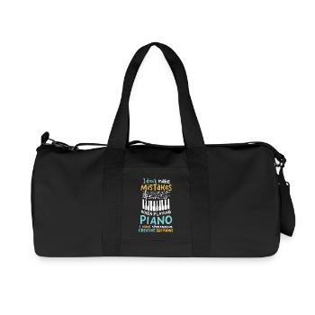 Piano Player Pianist Musician Music Keyboard - Recycled Canvas Sports Bag by Stanley/Stella - black - Front