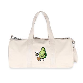 Funny avocado beer belly funny beer drinker gift - Recycled Canvas Sports Bag by Stanley/Stella - natural - Front