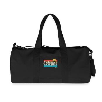 Cologne Köln Retro Vintage Surfer Kölner Karneval - Recycelte Canvas-Sporttasche von Stanley/Stella - Schwarz - Vorne
