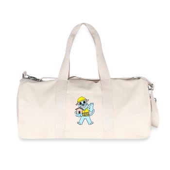 Builder cat topping house building gift - Recycled Canvas Sports Bag by Stanley/Stella - natural - Front