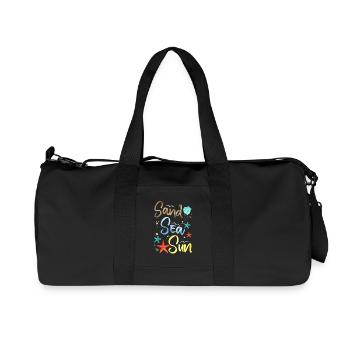 Sand Lake Sun Illustration - Recycled Canvas Sports Bag by Stanley/Stella - black - Front