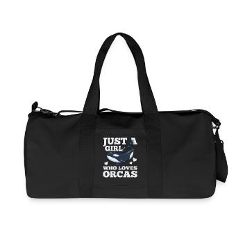 Orcas Wal Orca-Liebhaber - Recycelte Canvas-Sporttasche von Stanley/Stella - Schwarz - Vorne
