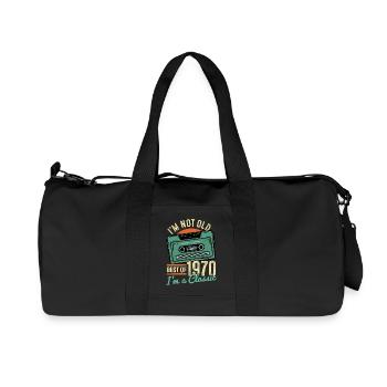Anniversaire 1970 - Sac de sport en toile recyclée Stanley/Stella - noir - Devant