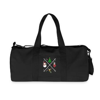 Weihnachts X - Recycelte Canvas-Sporttasche von Stanley/Stella - Schwarz - Vorne