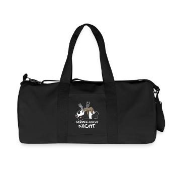 Stress mich nicht Faultier Panda lustig Geschenk - Recycelte Canvas-Sporttasche von Stanley/Stella - Schwarz - Vorne