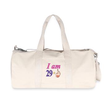 30th Birthday Funny Gift For Women Turning 29+ - Recycled Canvas Sports Bag by Stanley/Stella - natural - Front