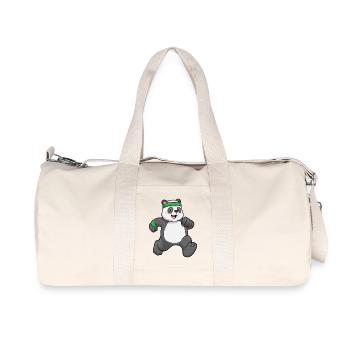 Panda Jogger Joggen Sport - Recycelte Canvas-Sporttasche von Stanley/Stella - Naturweiß - Vorne
