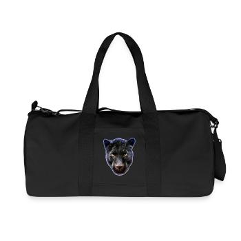 T-shirt portrait de la Panthère Aurore - Sac de sport en toile recyclée Stanley/Stella - noir - Devant