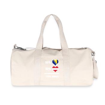 Bosnia and Austria Genial / Gift - Recycled Canvas Sports Bag by Stanley/Stella - natural - Front