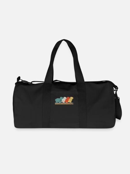 Capybara Nagetier Retro Vintage - Recycelte Canvas-Sporttasche von Stanley/Stella - Schwarz