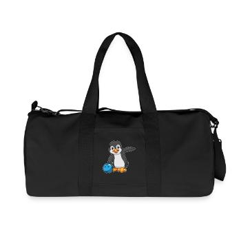 Penguin Bowling Boule de bowling - Sac de sport en toile recyclée Stanley/Stella - noir - Devant