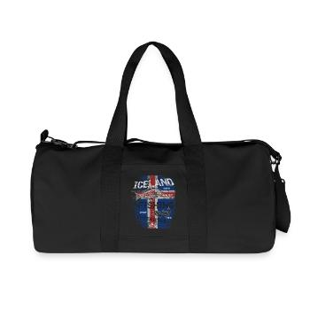 Iceland Fishing Flag Fishing Fish Design - Recycled Canvas Sports Bag by Stanley/Stella - black - Front
