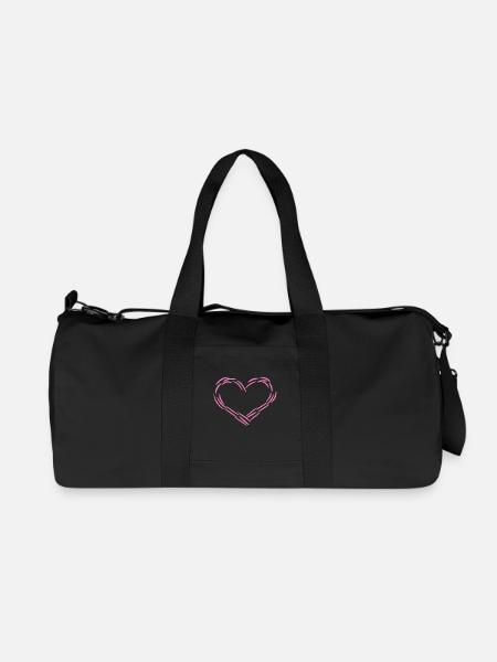 Coeur Rose - Sac de sport en toile recyclée Stanley/Stella - noir