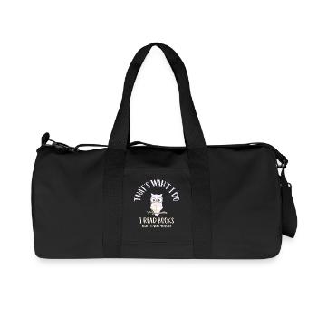 I Read Books Owl Night Owl Books Bookworm - Recycled Canvas Sports Bag by Stanley/Stella - black - Front