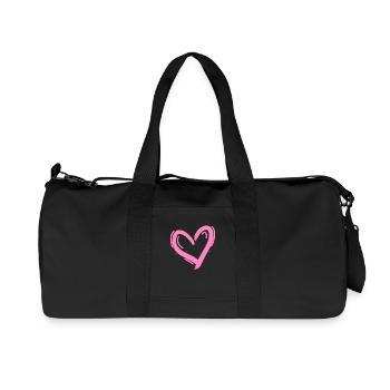 Coeur Design Amour Rose - Sac de sport en toile recyclée Stanley/Stella - noir - Devant