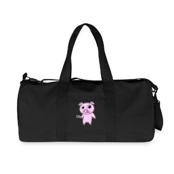 Gangster pig with weapon - Recycled Canvas Sports Bag by Stanley/Stella - black - Front
