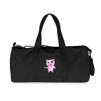 Gangster Schwein mit Waffe - Recycelte Canvas-Sporttasche von Stanley/Stella - Schwarz - Vorne