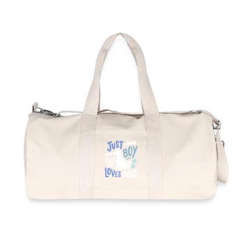 Chien Amoureux des chiens - Sac de sport en toile recyclée Stanley/Stella - blanc naturel - Devant