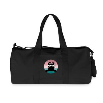 Cat motif No buck morning muffle - Recycled Canvas Sports Bag by Stanley/Stella - black - Front