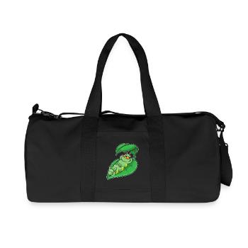 Chenille avec feuille comme parasol - Sac de sport en toile recyclée Stanley/Stella - noir - Devant