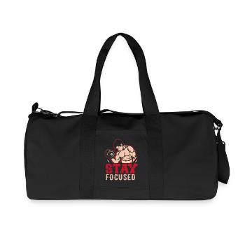Gym Fitness Bodybuilding - Sac de sport en toile recyclée Stanley/Stella - noir - Devant