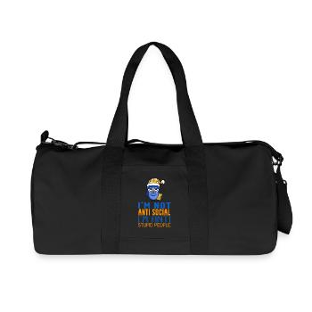 Owl Lazy - Recycled Canvas Sports Bag by Stanley/Stella - black - Front