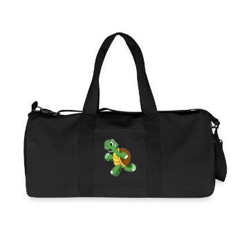 Schildkröte Jogger Joggen Sport - Recycelte Canvas-Sporttasche von Stanley/Stella - Schwarz - Vorne