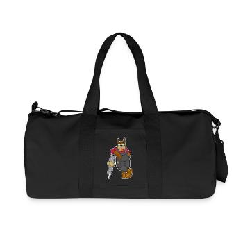 Hund Mechaniker Zündkerze Werkstatt - Recycelte Canvas-Sporttasche von Stanley/Stella - Schwarz - Vorne