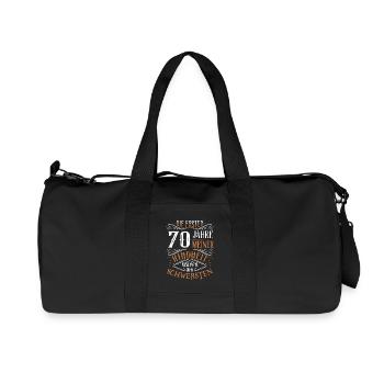 70. Geburtstag Kindheit Lustig - Recycelte Canvas-Sporttasche von Stanley/Stella - Schwarz - Vorne