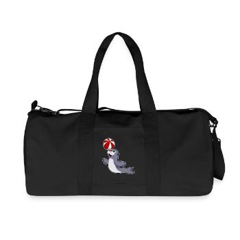 Seehund Schwimmen Wasserball Sommer - Recycelte Canvas-Sporttasche von Stanley/Stella - Schwarz - Vorne