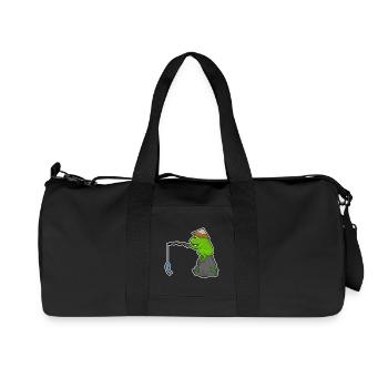 Frog Angler Fish Fishing - Recycled Canvas Sports Bag by Stanley/Stella - black - Front