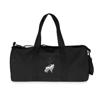 Wolf's Kunst mit Halbmond - Recycelte Canvas-Sporttasche von Stanley/Stella - Schwarz - Vorne