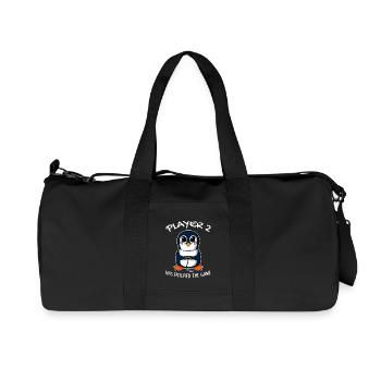 Deuxième bébé joueur 2 Bébé Pingouin Enceinte - Sac de sport en toile recyclée Stanley/Stella - noir - Devant