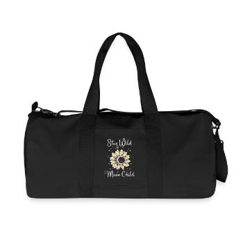 Stay Wild Moon Child Moon Stars - Recycled Canvas Sports Bag by Stanley/Stella - black - Front
