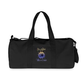 Stay Wild Moon Child Boho Grafik - Recycelte Canvas-Sporttasche von Stanley/Stella - Schwarz - Vorne