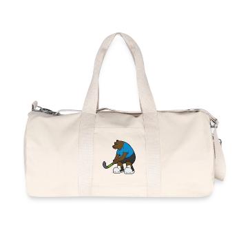 Bear Field Hockey Field Hockey Stick - Recycled Canvas Sports Bag by Stanley/Stella - natural - Front