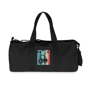 2. Jahre Kinder Traktor - Recycelte Canvas-Sporttasche von Stanley/Stella - Schwarz - Vorne