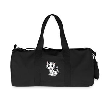 Weißer Tiger - Recycelte Canvas-Sporttasche von Stanley/Stella - Schwarz - Vorne