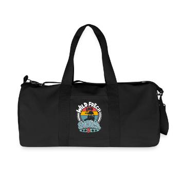 Ninja 5. Jahre Geburtstag Kinder - Recycelte Canvas-Sporttasche von Stanley/Stella - Schwarz - Vorne