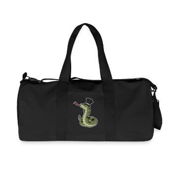 Schlange Gentleman Zylinder - Recycelte Canvas-Sporttasche von Stanley/Stella - Schwarz - Vorne