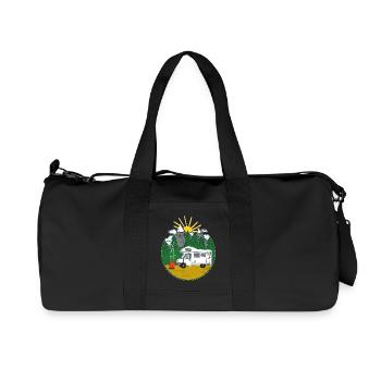 Camping Is My Life - Womo - Camping-car - Sac de sport en toile recyclée Stanley/Stella - noir - Devant