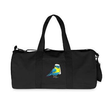 Vogel Braut Blumenkranz Hochzeit - Recycelte Canvas-Sporttasche von Stanley/Stella - Schwarz - Vorne