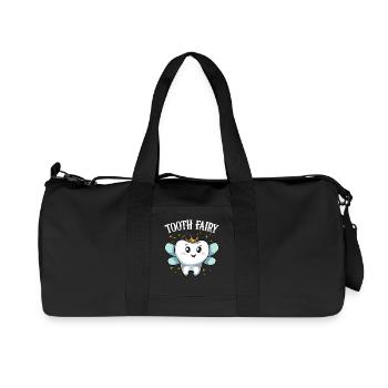 Zahnfee Krone Cartoon Design - Recycelte Canvas-Sporttasche von Stanley/Stella - Schwarz - Vorne